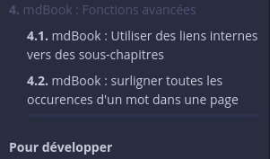 Ligne horizontale après indentation du sommaire